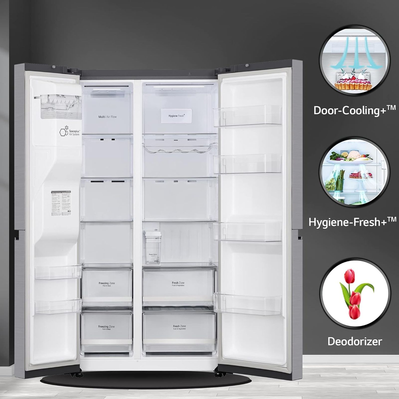 Buy LG 635 Litres Side by Side Refrigerator with Smart Diagnosis
